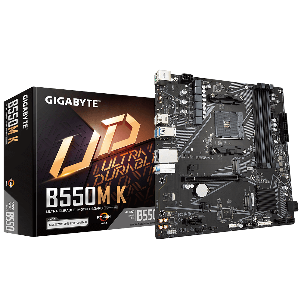 לוח אם Gigabyte B550M K DDR4 for AMD AM4 DP HDMI Micro-Atx