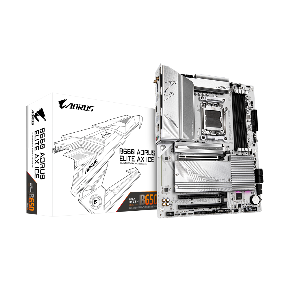 לוח Gigabyte B650 A ELITE AX ICE ATX AM5 WIFI BT PCIE5.0 White