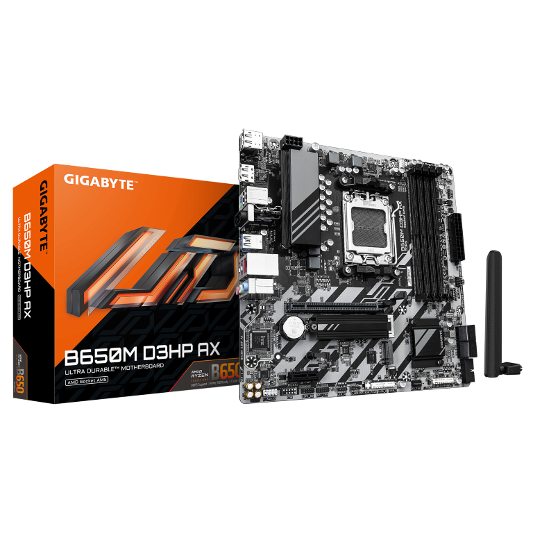 לוח אם Gigabyte B650M D3HP AX 1.3 DDR5 AM5 WIFI BT Micro-Atx