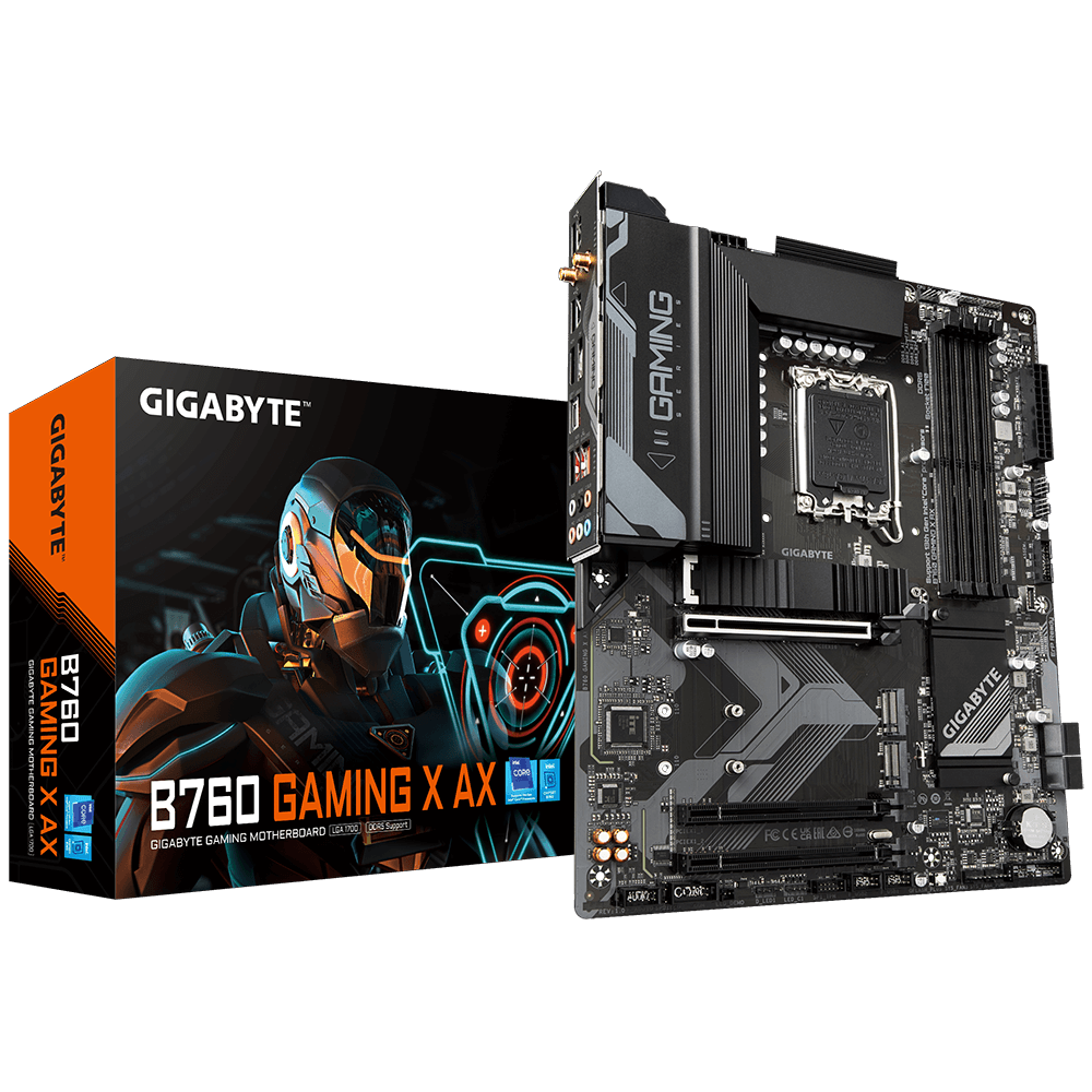 לוח למעבדי אינטל Gigabyte B760 Gaming X AX 1.2 DDR5 ATX WIFI6