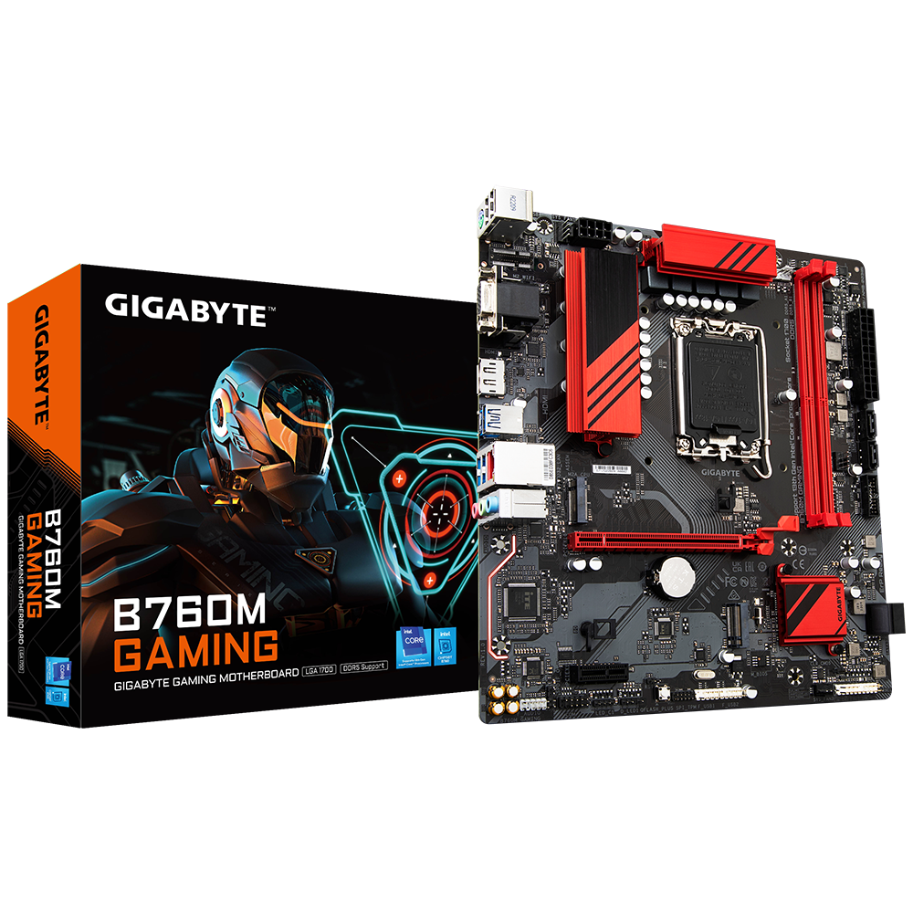 לוח אינטל דורות 12-14 Gigabyte B760M GAMING DDR5 2.5GB LAN Type-C