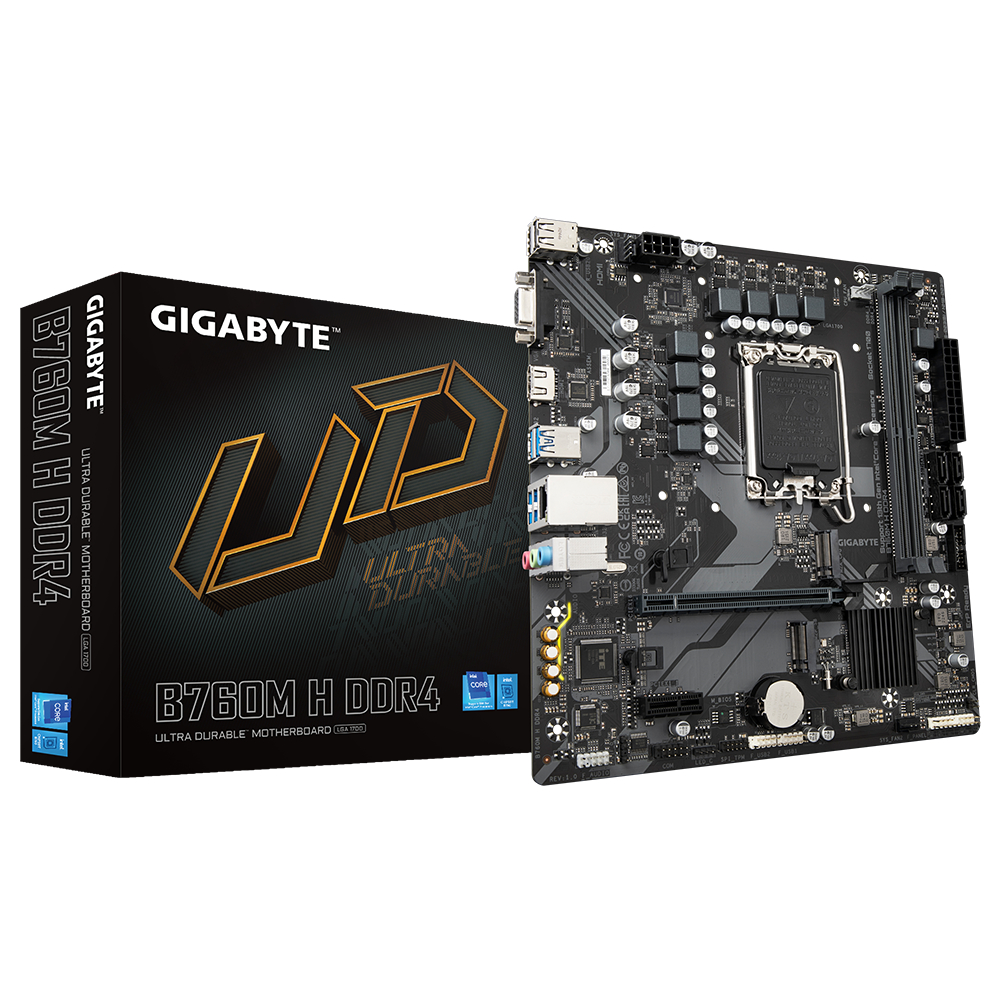 לוח למעבדי אינטל Gigabyte B760M H DDR4 Micro Atx LGA1700