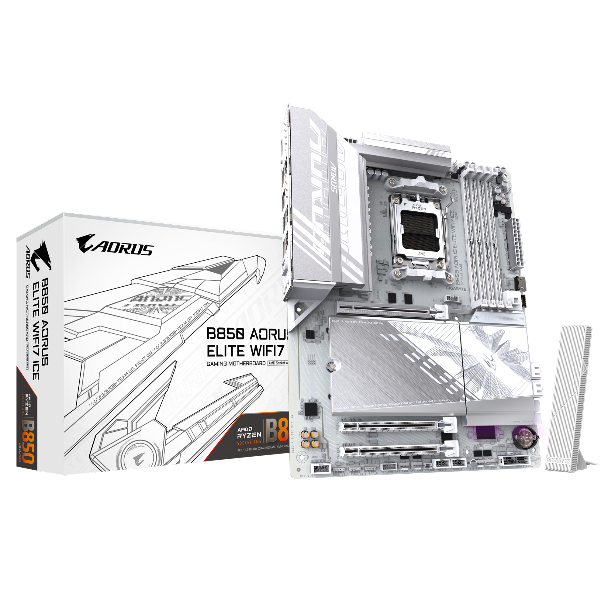 לוח אם GIGABYTE B850 AORUS ELITE WIFI7 ICE DDR5 AM5 BT 2.5GBE LAN