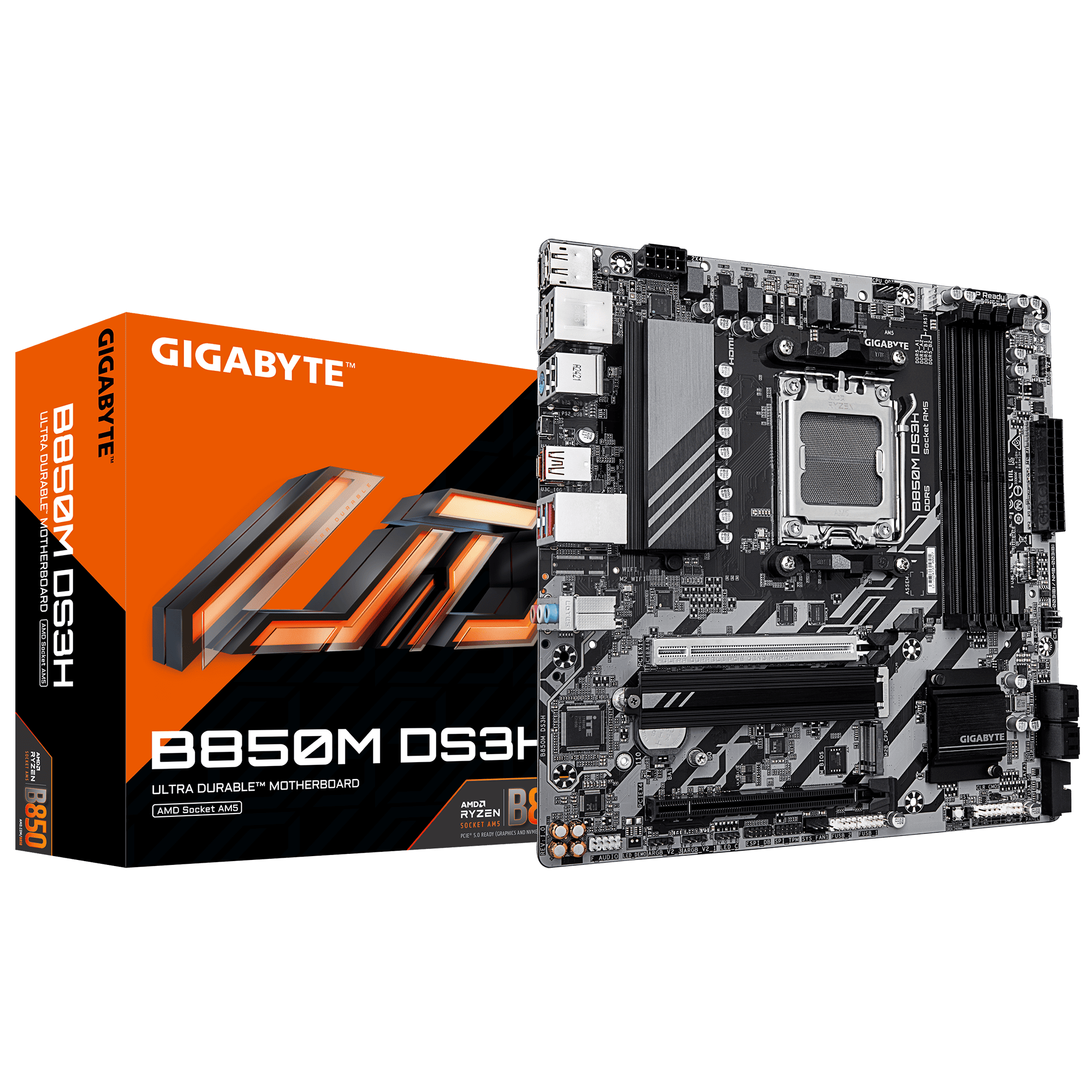 לוח אם GIGABYTE B850M DS3H DDR5 MICRO-ATX AM5 2.5GBE LAN