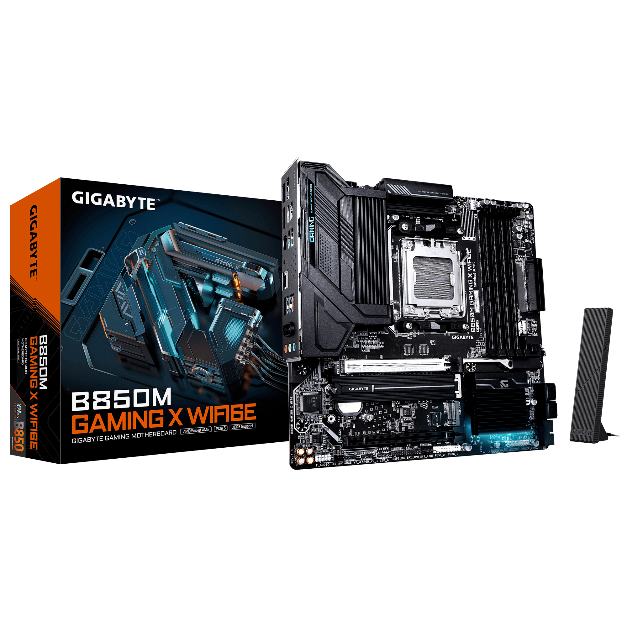 לוח אם GIGABYTE B850M GAMING X WIFI6E MICRO-ATX DDR5 AM5 BT 2.5GB