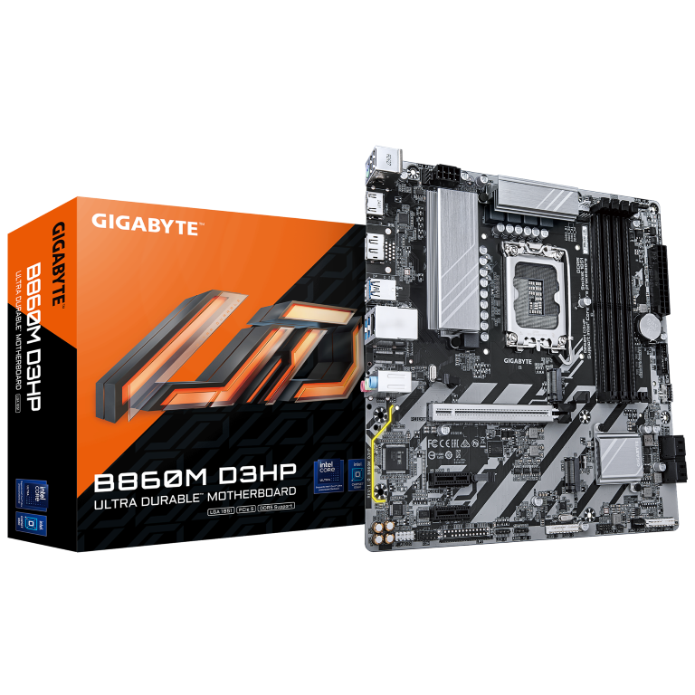 לוח לאינטל דור 15 Gigabyte B860M D3HP Micro-ATX DDR5