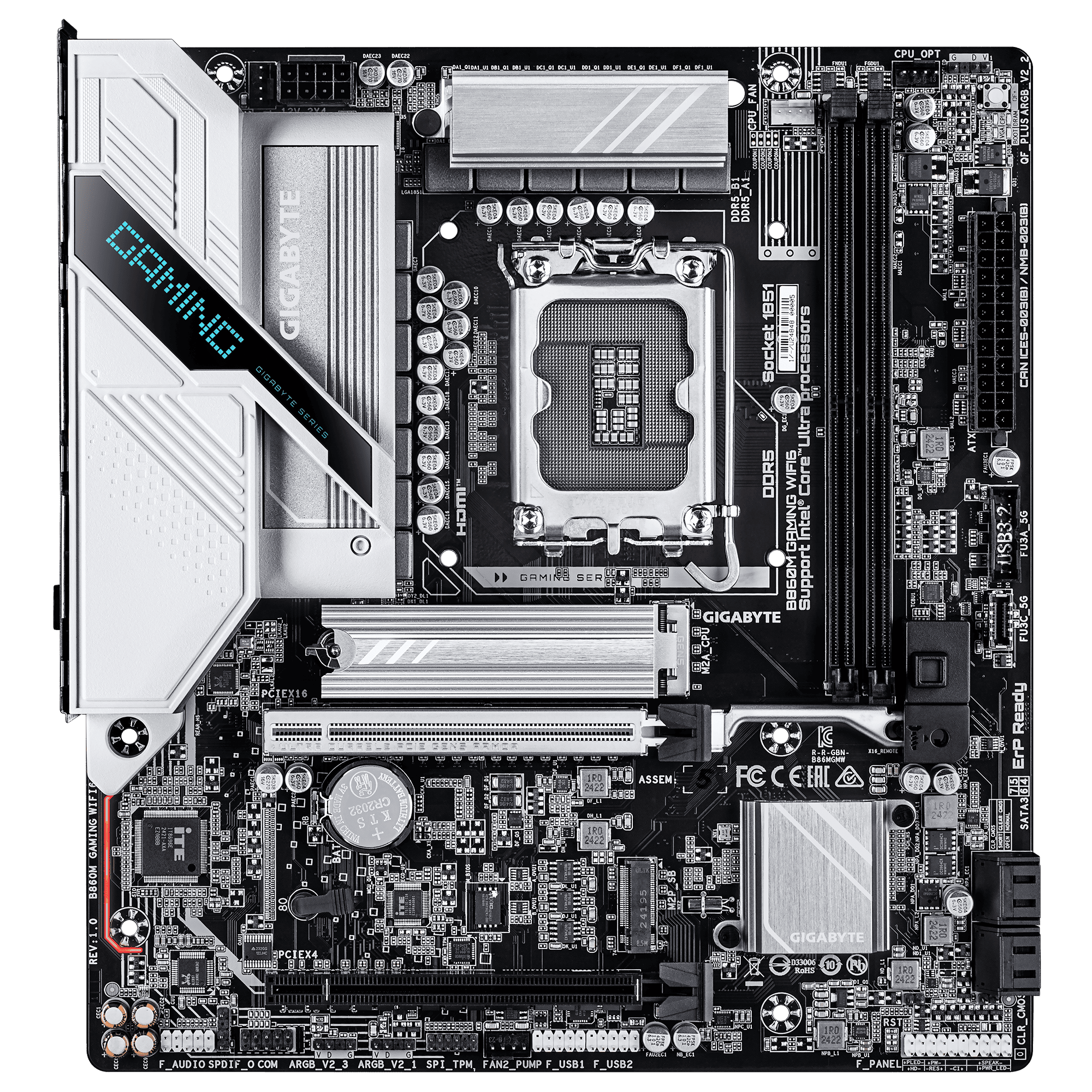 לוח אם B860M GAMING WIFI6 M-ATX DDR5 BT 2.5GBE LAN LGA1851