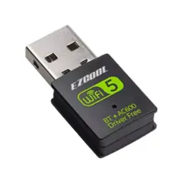 מתאם רשת אלחטית וEZcool 600Mbps Dual Band USB WIFI Adapter -BT+