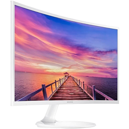 מסך קעור לבן Samsung C27F391FHR FHD VA HDMI VGA 4ms