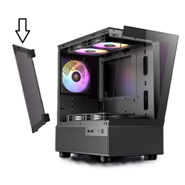 זכוכית למארז שחור ANTEC CX200M