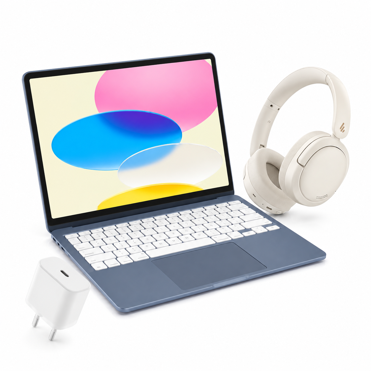 באנדל Apple MacBook Neo 13" כחול + אוזניות אלחוטיות Edifier W800BT Pro שנהב  - יבואן רשמי