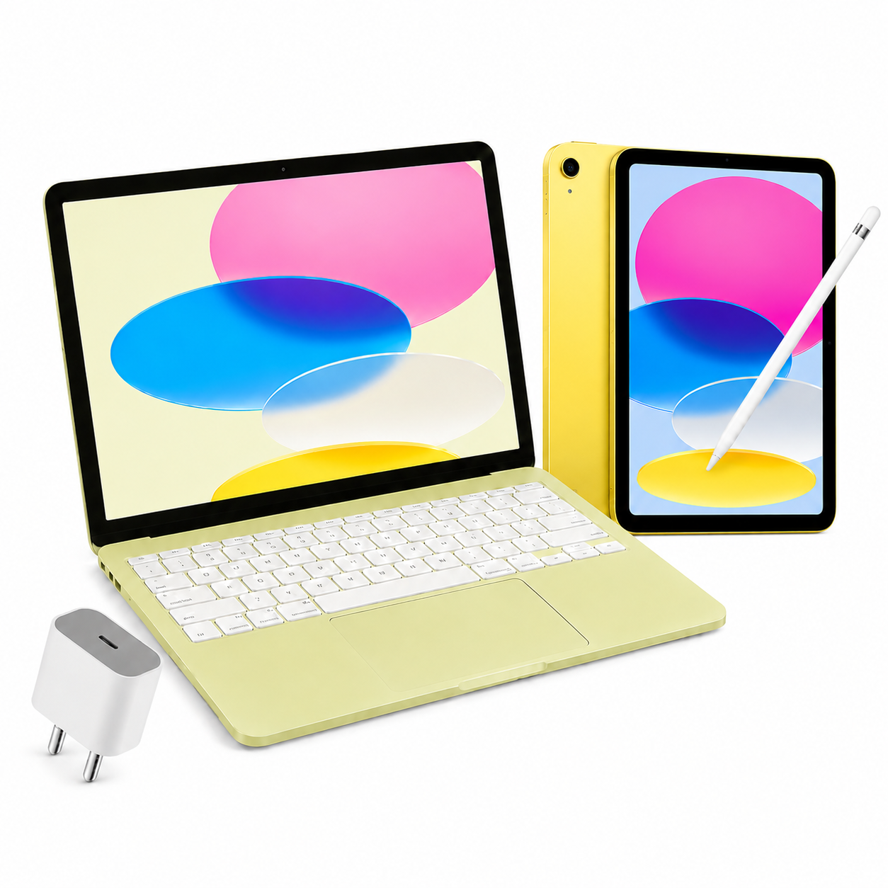באנדל Apple MacBook Neo 13" + iPad 11" + Apple Pencil - צבע צהוב - יבואן רשמי