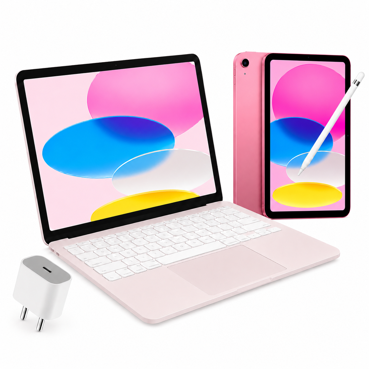 באנדל Apple MacBook Neo 13" + iPad 11" + Apple Pencil - צבע ורוד