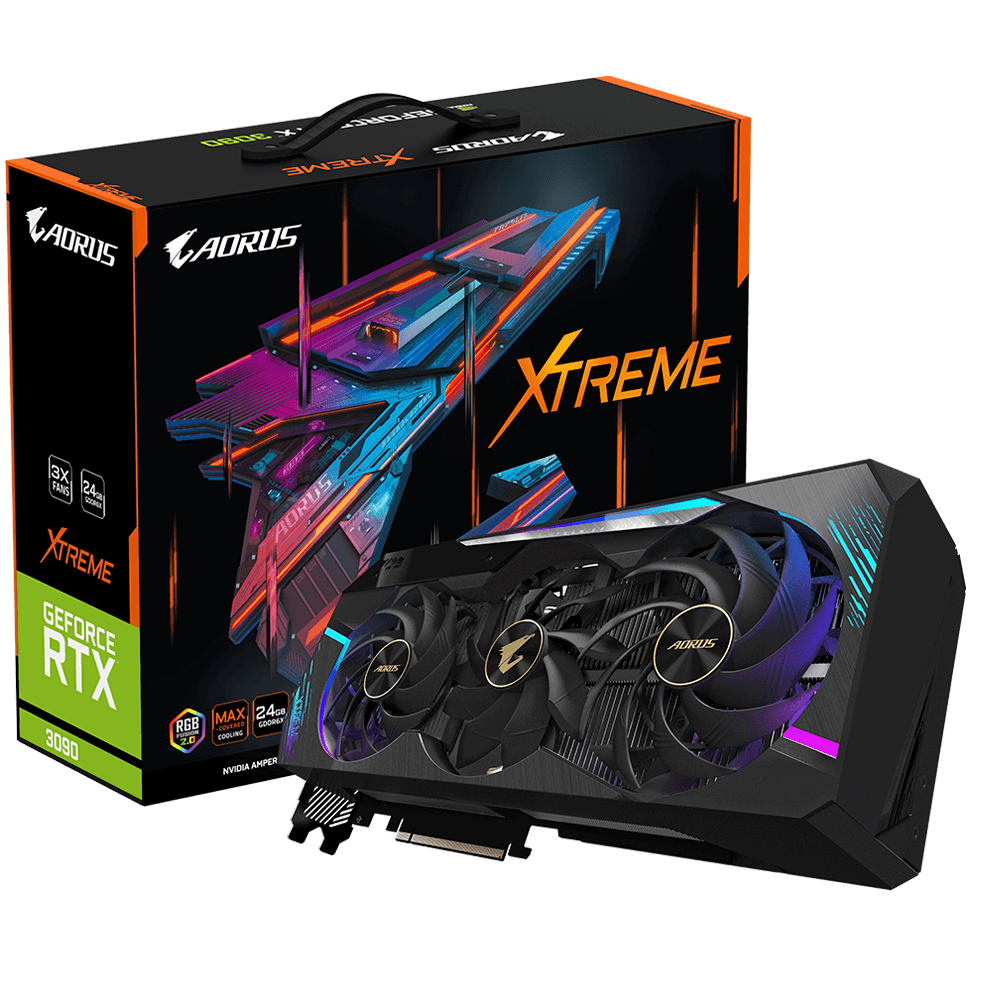 כרטיס מסך GIGABYTE AORUS GeForce RTX 3090 EXTREME GDDR6X 24GB RGB