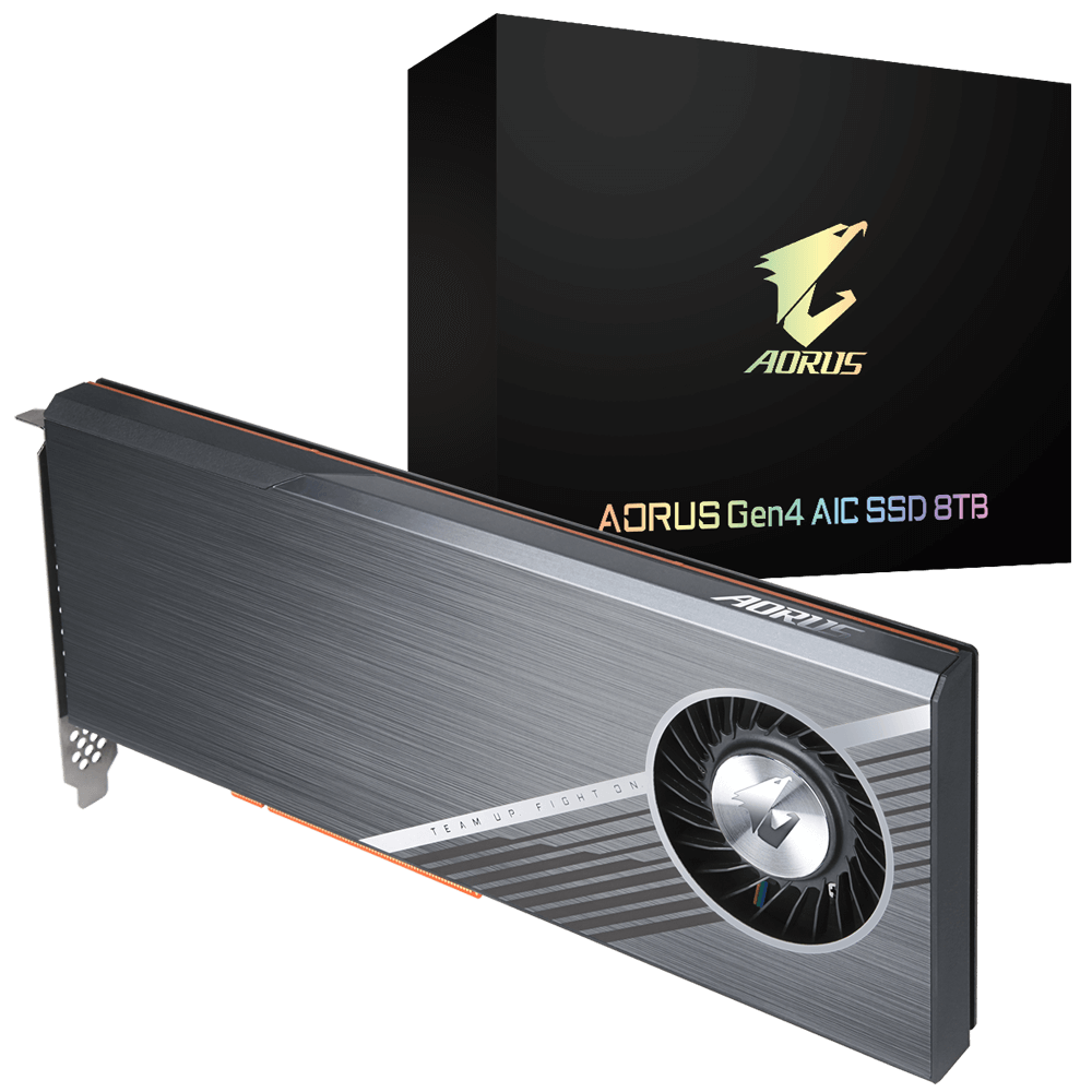 בקר כולל דיסקים AORUS Gen4 AIC SSD 8TB NVME 4X2T