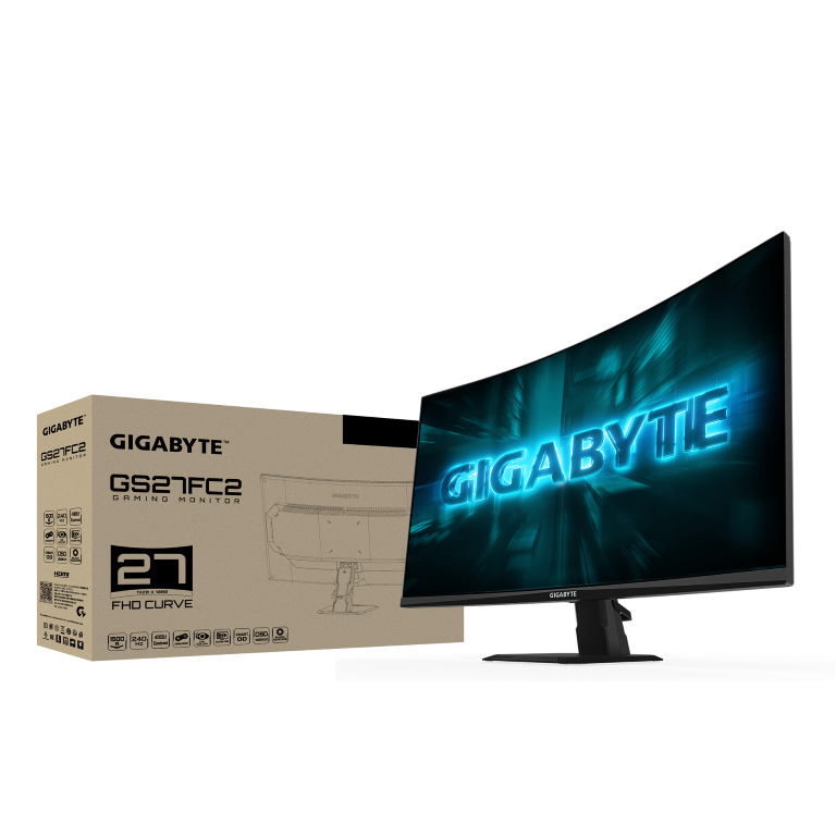 מסך Gigabyte GS27FC2 FHD VA 1Ms 240Hz HDR10 Curved Vesa100