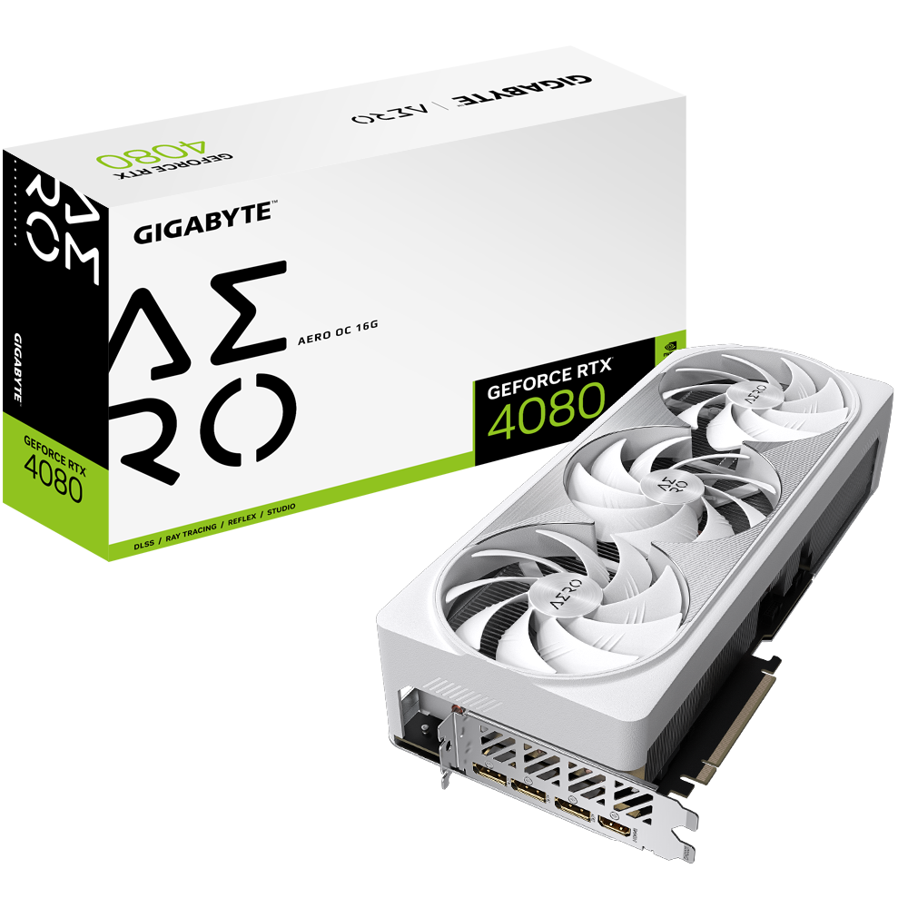 כרטיס מסך Gigabyte RTX 4080 16GB AERO OC White Pcie 4.0