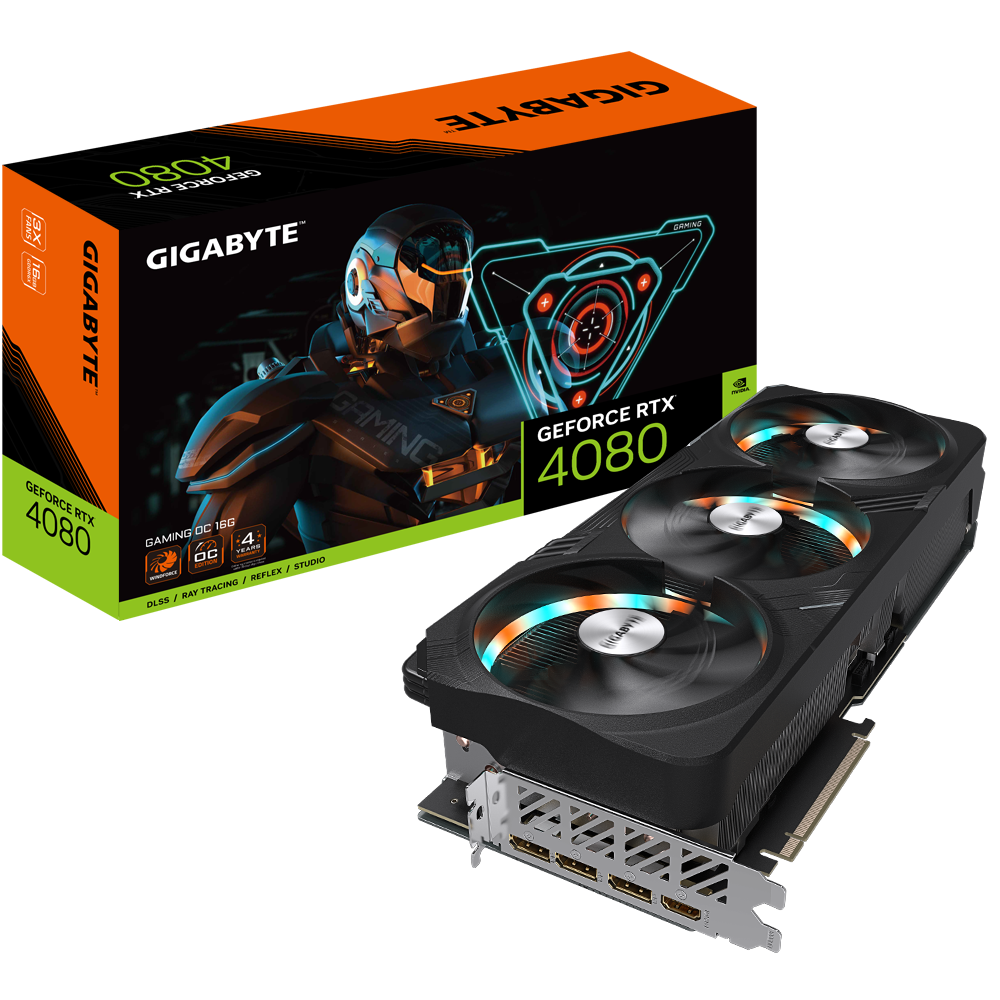 כרטיס מסך Gigabyte RTX 4080 Gaming OC 16GB Windforce RGB Pcie 4.0