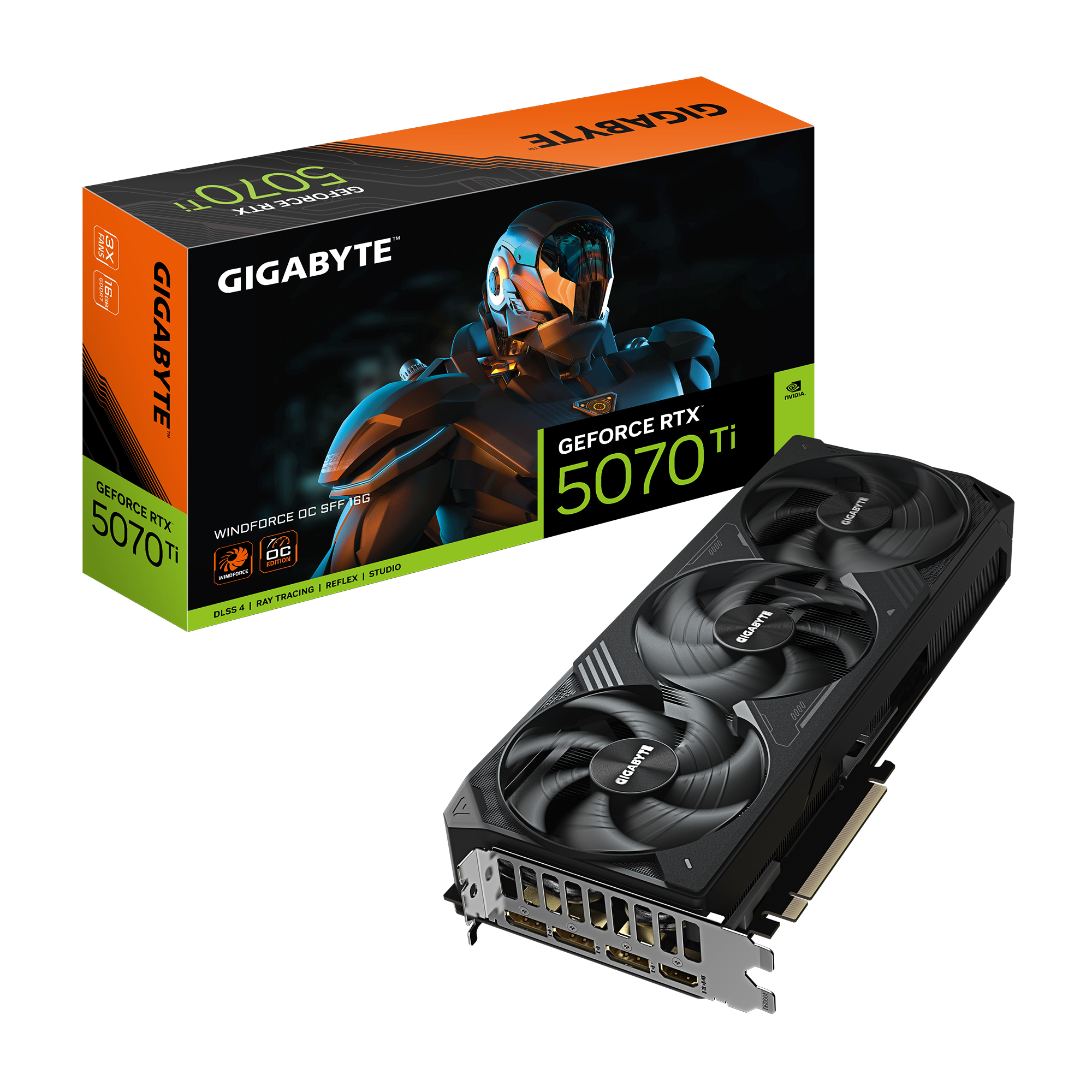 כרטיס מסך Gigabyte RTX 5070 Ti Windforce 3 SFF 16GD DP HDMI