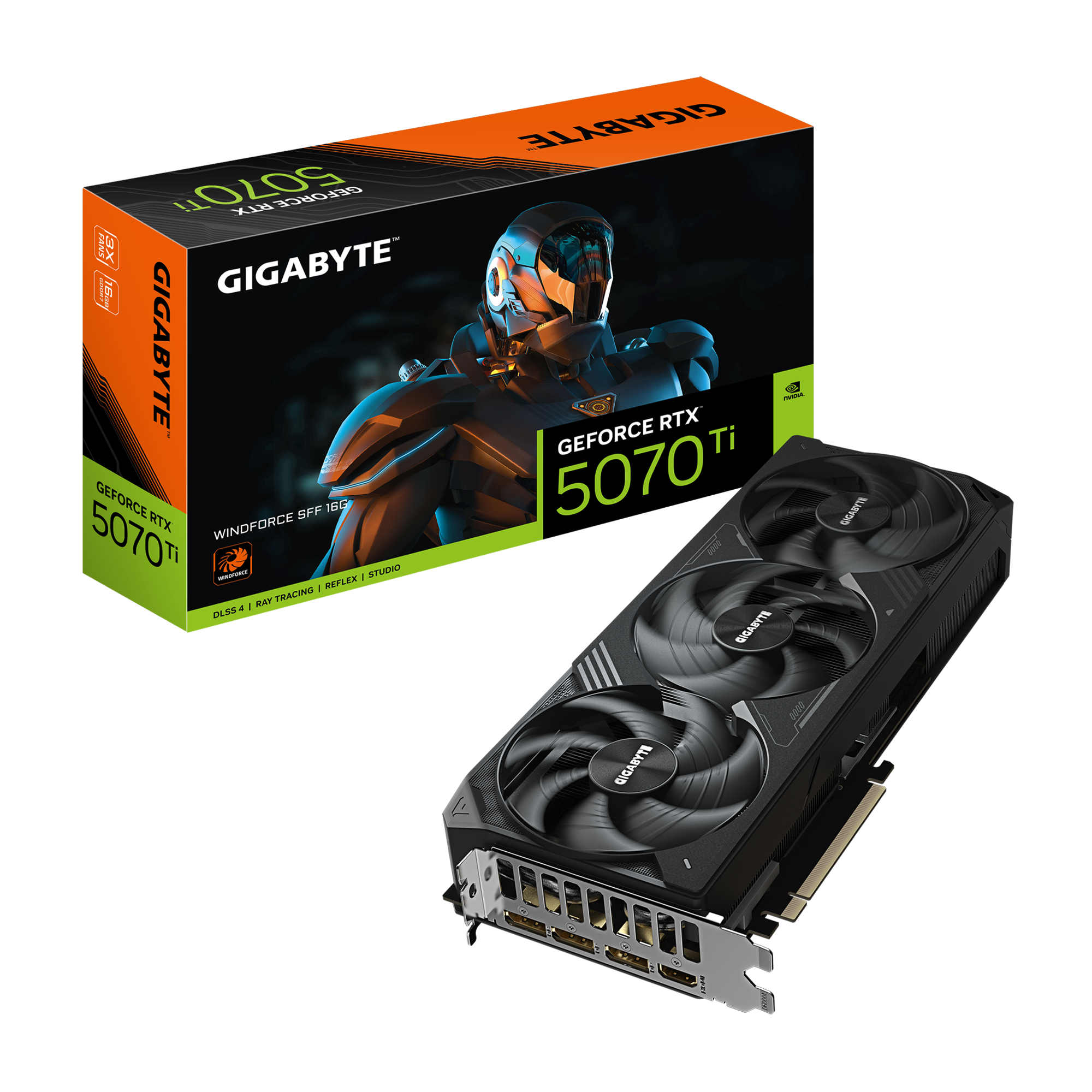 כרטיס מסך Gigabyte GeForce RTX 5070 Ti WINDFORCE SFF 16G