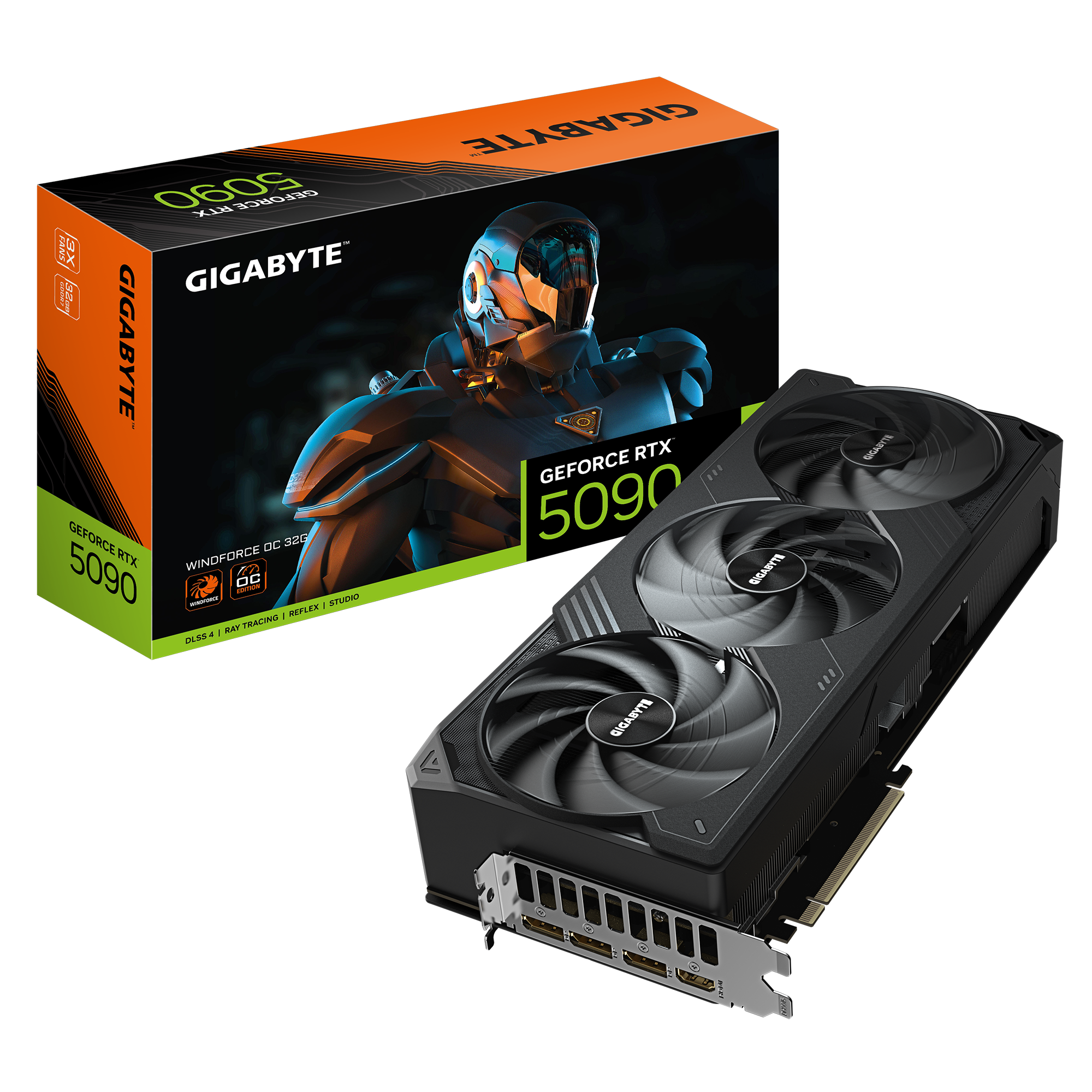 כרטיס מסך Gigabyte GeForce RTX 5090 WINDFORCE OC 32G