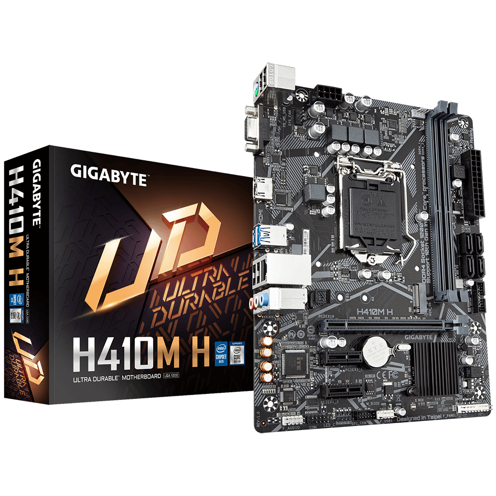 לוח אם מתוקן לאינטל דור 10 Gigabyte H410M H Micro-ATX LGA1200