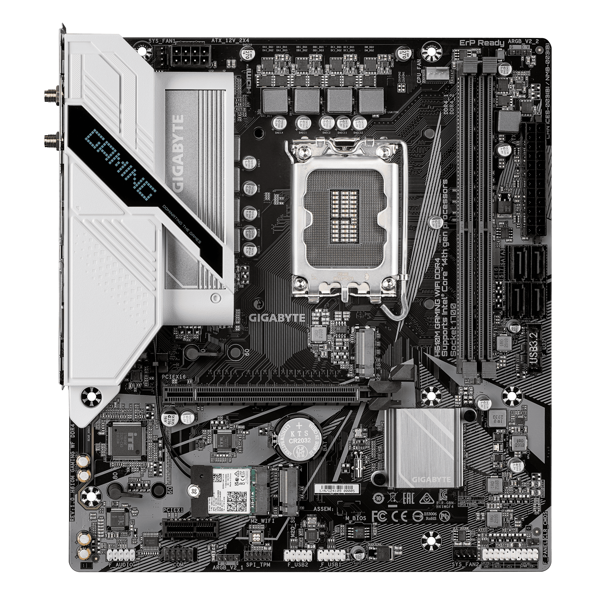 לוח אם אינטל H610M GAMING WIFI DDR4 2XDP HDMI BT LGA1700