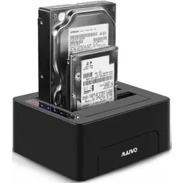 תחנת עגינה ושכפול לשני דיסקים  3.5/2.5 MAIVO USB3.0 Dual Bay