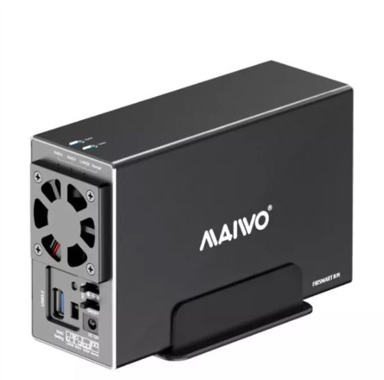 מארז חיצוני  ל-2 דיסקים MAIVO HDD 3.5 DUAL BAY USB3.2 RAID