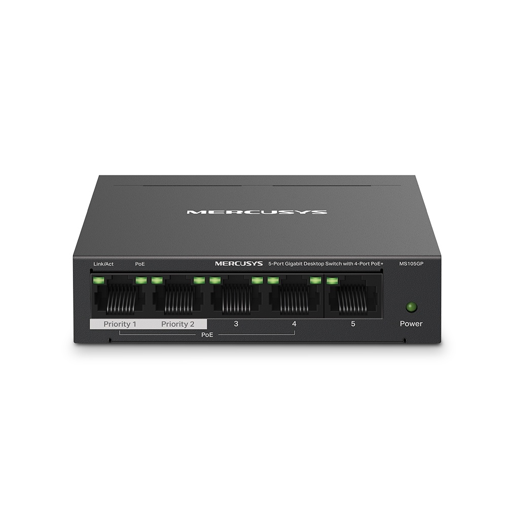 MERCUSYS MS105GP 5 Port Gigabit Switch 4 PoE Plus Ports 65W
