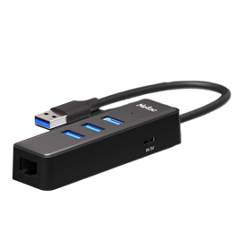 כרטיס רשת ומפצל Netac 1GB Net card and aplitter usb 3.0