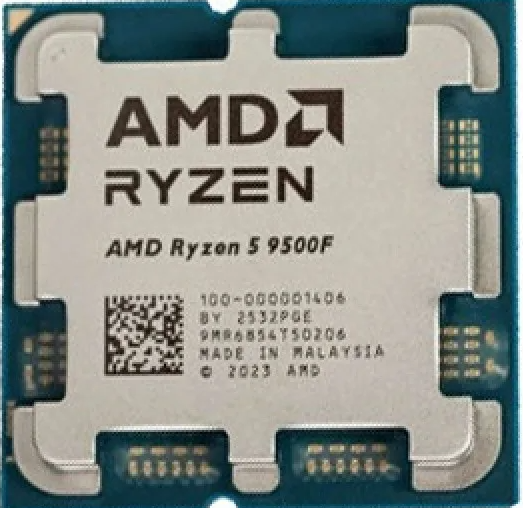 מעבד AMD Ryzen5 9500F AM5 6 Cores 12 Threads 5Ghz no Gpu no Fan