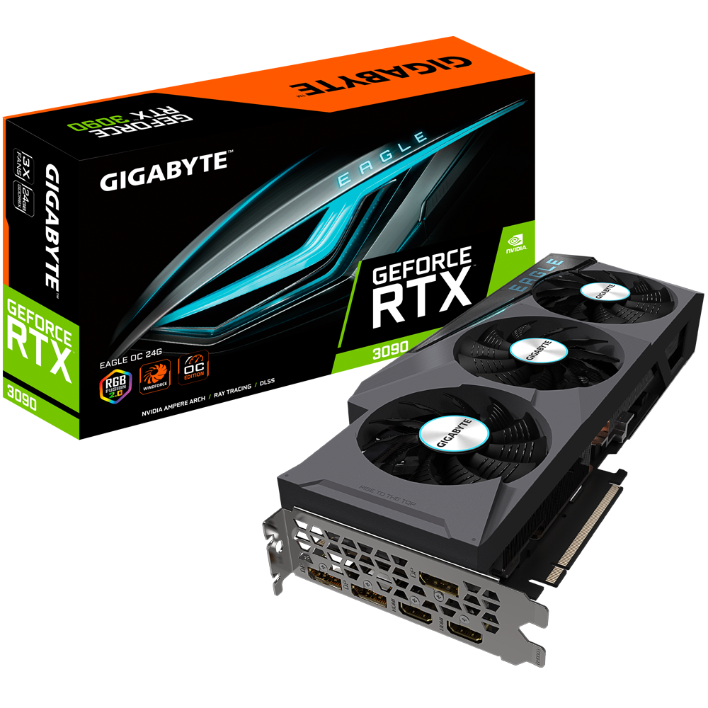 כרטיס מסך Gigabyte GeForce RTX 3090 EAGLE OC 24GB 4Y
