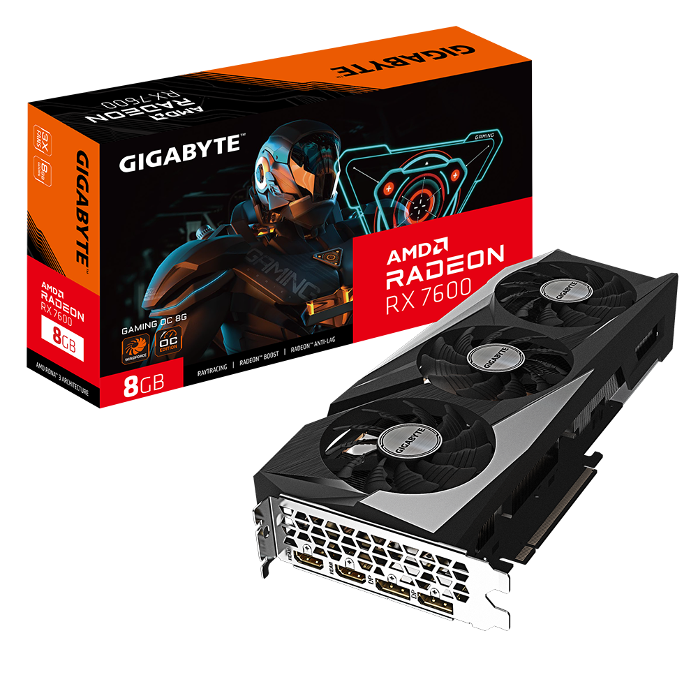 כרטיס מסך Gigabyte RADEON RX 7600 Gaming OC 8GB