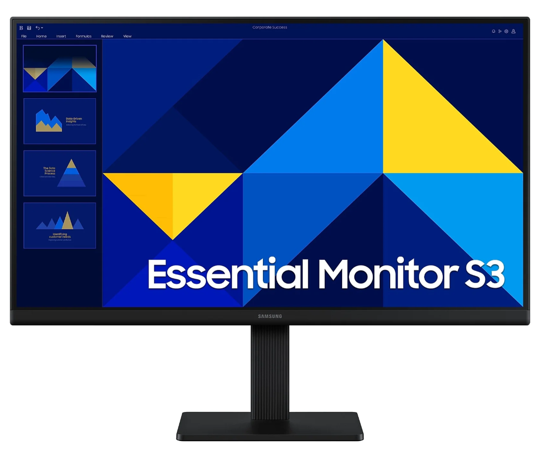 מסך SAMSUNG S24D300GAM 24 FHD IPS 5MS 100Hz HDMI VGA BLACK