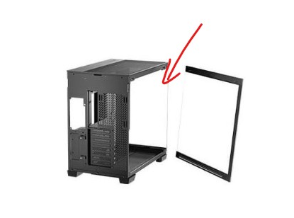 זכוכית קדמית למארז שחור ANTEC C8 BLACK