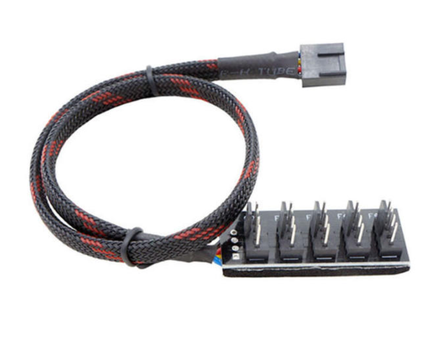 מפצל Fan Hub 5 in 1 Splitter for PC Fan Hub with PWM 4Pin