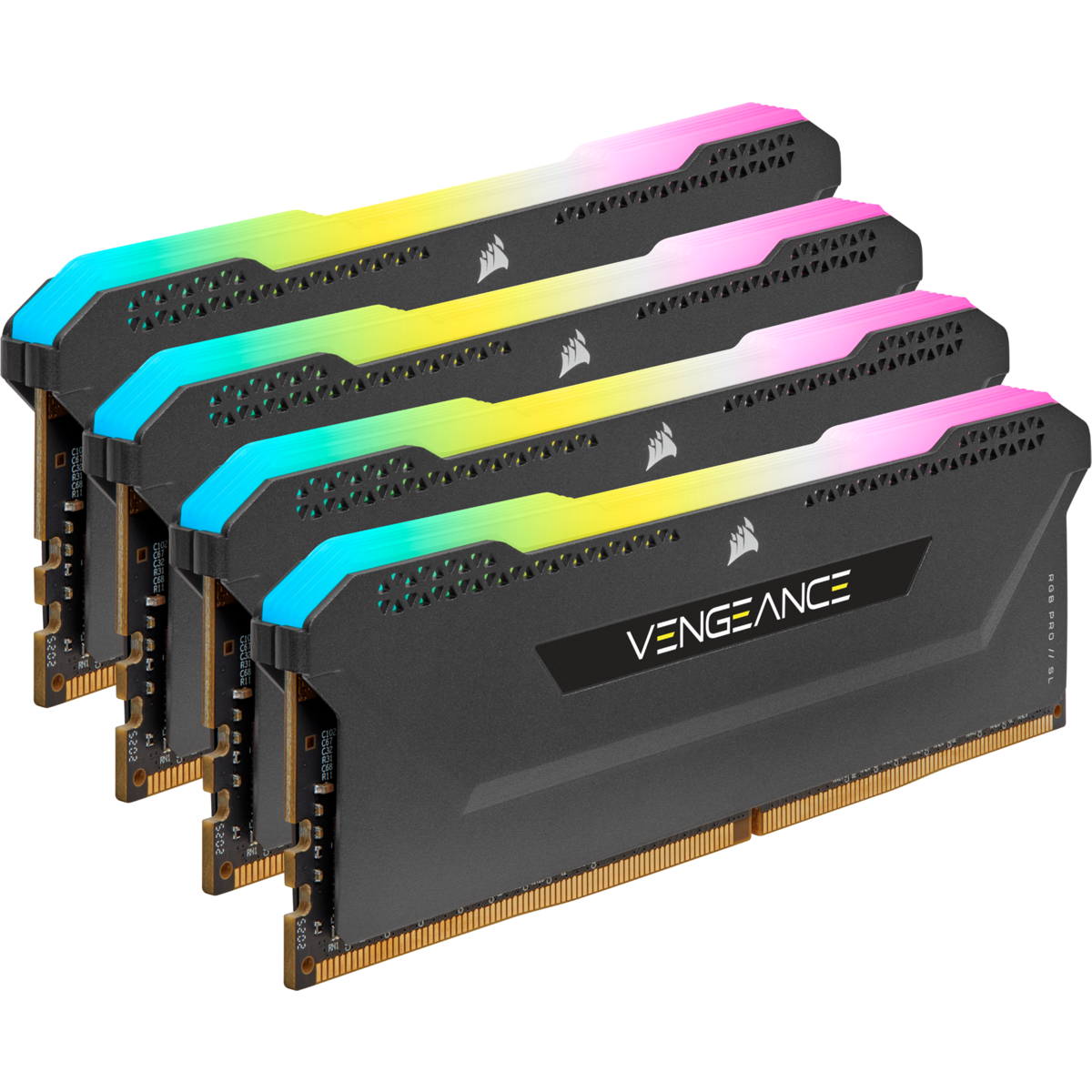 זכרון לנייח קיט Corsair Vengeance RGB PRO SL 32GB 4X8 3600Mhz C18