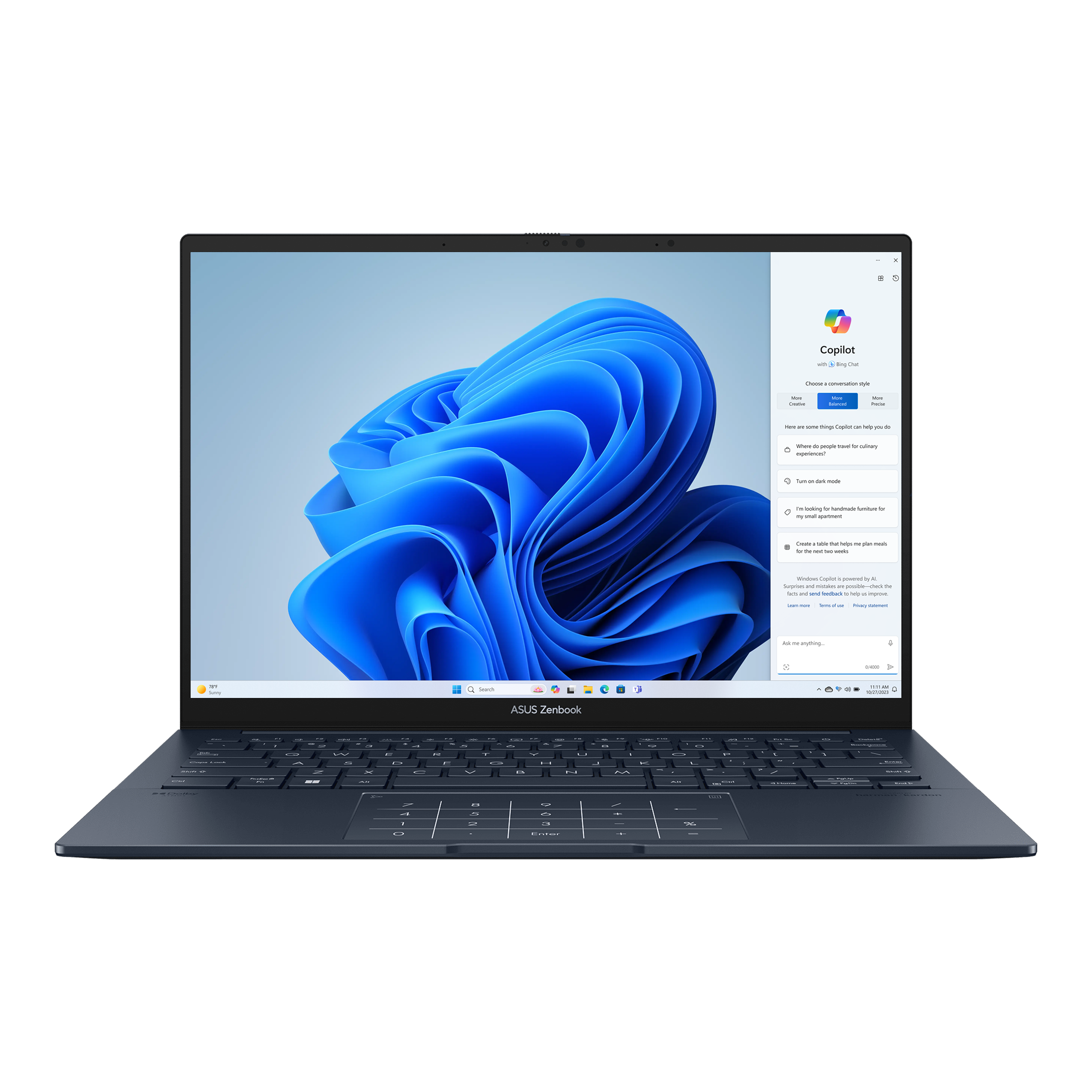 נייד ASUS UX3405MA Ultra 7 155H 32GB 1TB NVME 14 3K OLED WIN11H