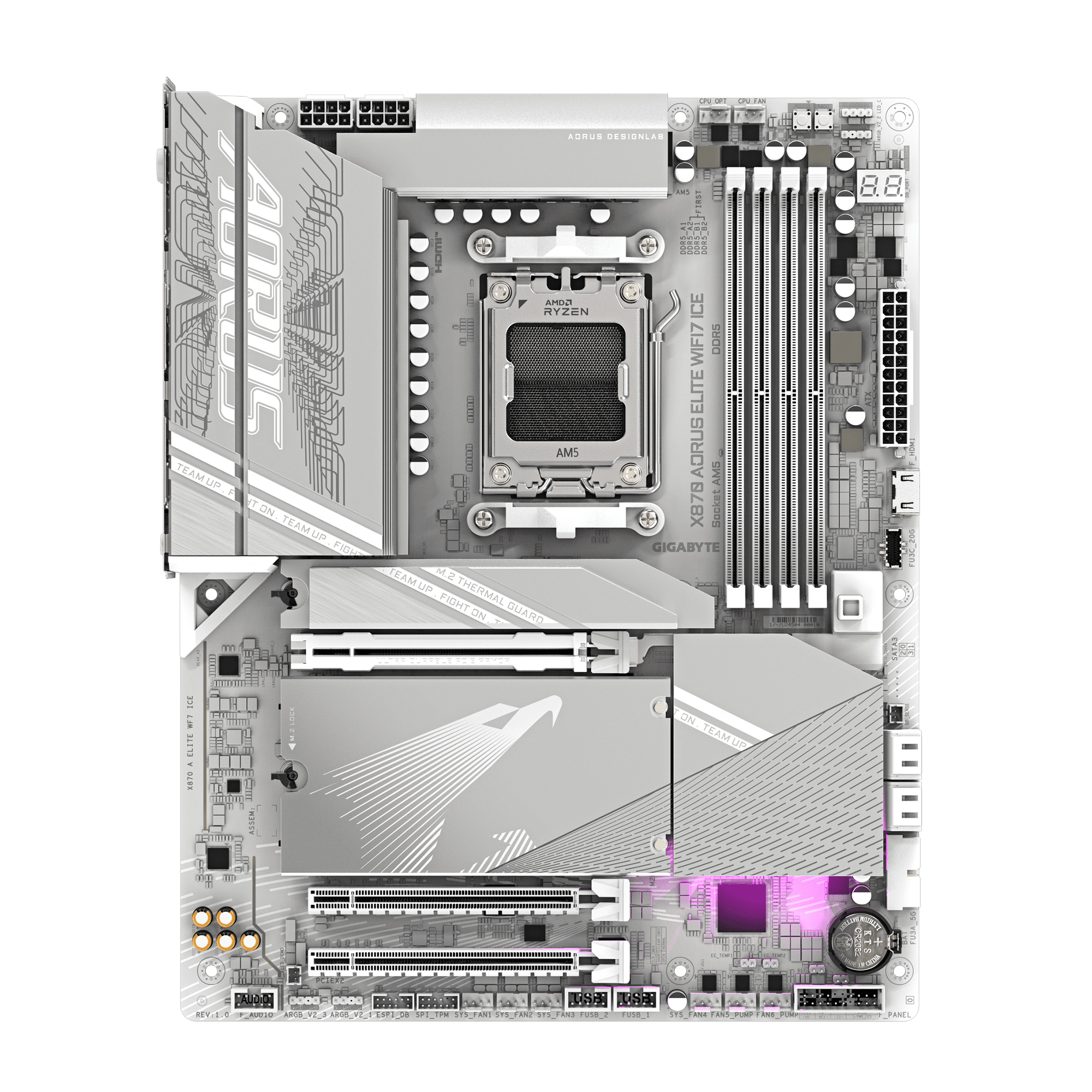 לוח אם GIGABYTE X870E AORUS ELITE X ICE X3D WIFI7 ATX BT 2.5GBE