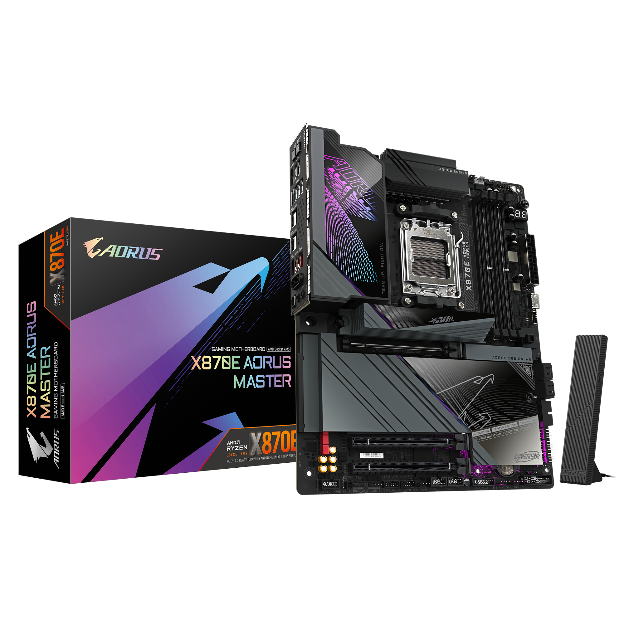 לוח אם GIGABYTE X870E AORUS MASTER WIFI 7 ATX DDR5 AM5 5GBE LAN