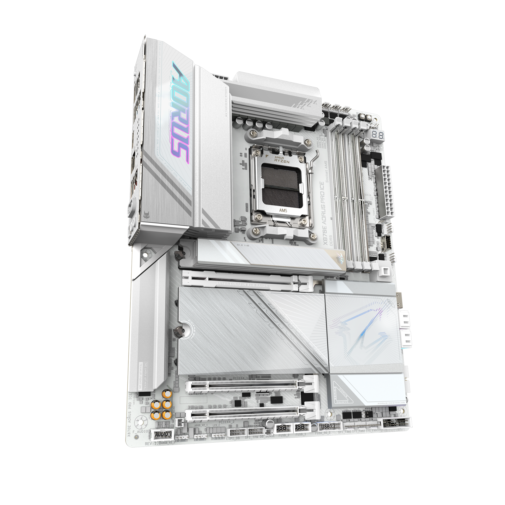 לוח אם GIGABYTE X870E AORUS PRO ICE WIFI7 ATX DDR5 AM5 BT 2.5GBE