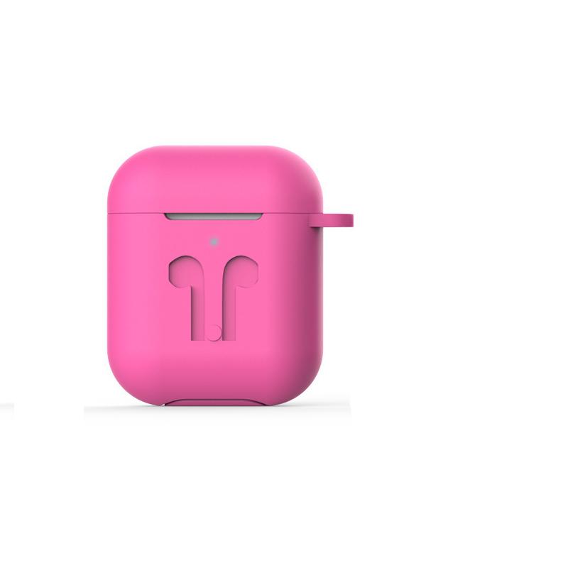 כיסוי סיליקון לאיירפודס בצבע ורוד כולל אבזם 