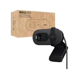 מצלמת רשת LOGITECH BRIO 105 FHD Built in Mic Auto Brightness