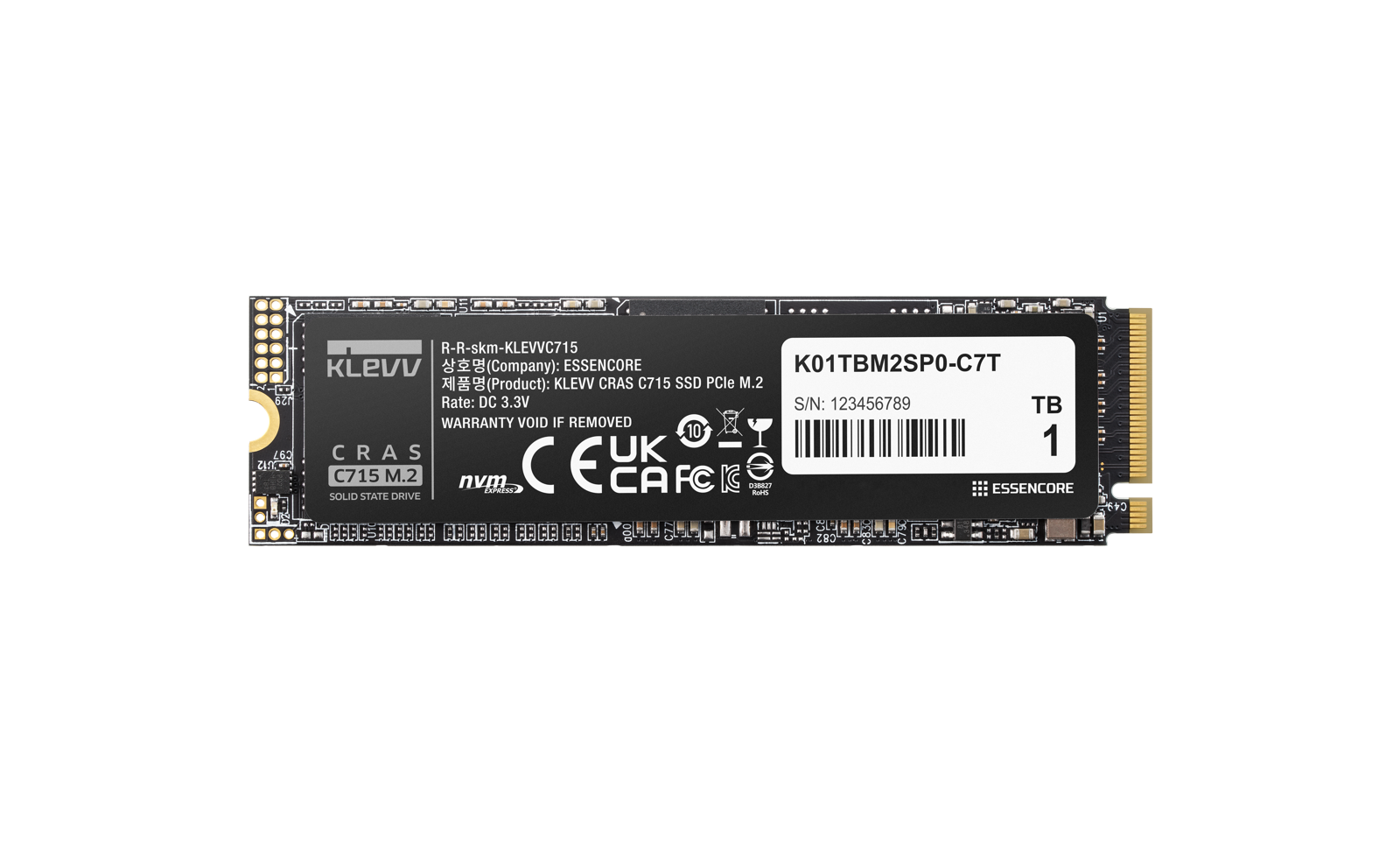 דיסק SSD KLEVV CRAS C715 1TB M2 NVMe Gen3 3200MBs