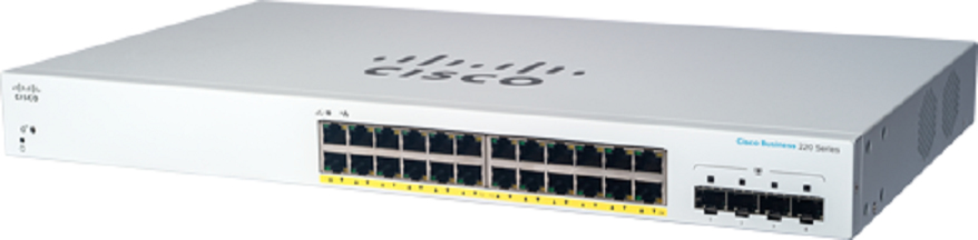 מתג מנוהל CISCO 24 PORT POE 8WX24 1GB 195W 4X1G SFP