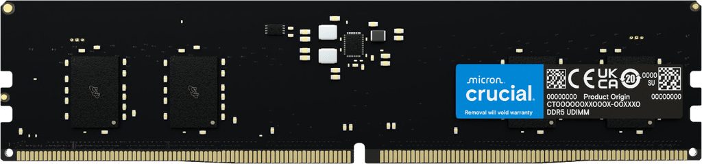 זכרון לנייח Crucial 64GB DDR5 5600Mhz C46 UDIMM Desktop Memory