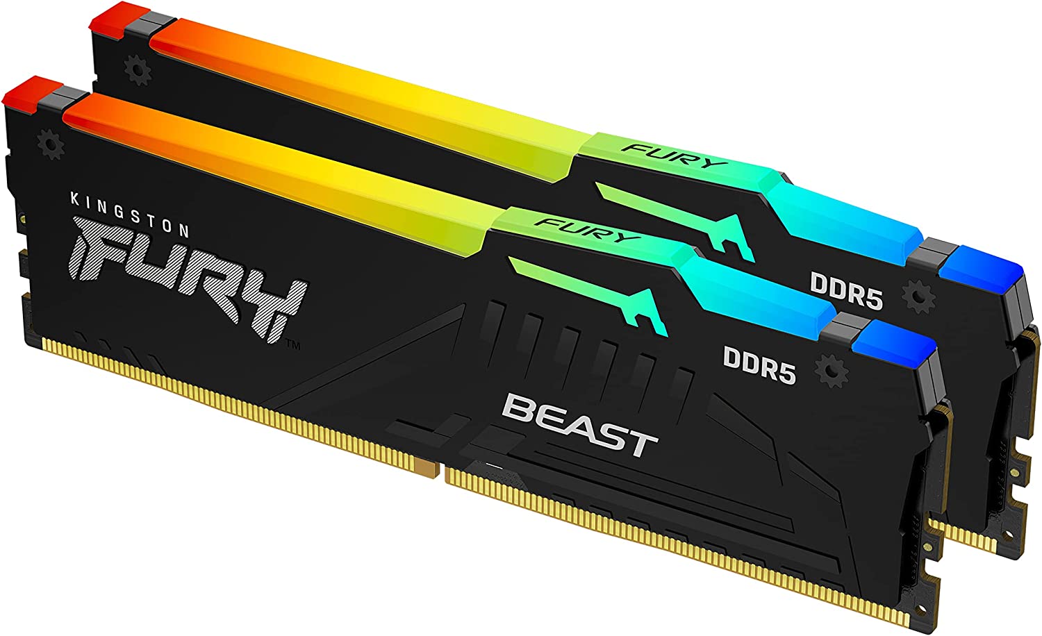 זכרון לנייח Kingston Fury Beast RGB 32GB 2X16 DDR5 6800Mhz C34