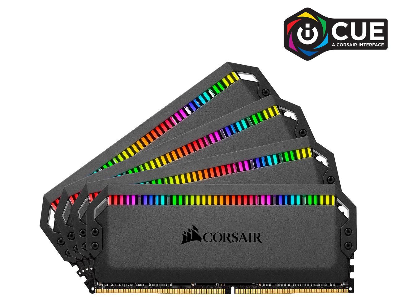 ז.לנייח Corsair DDR4 128GB 4X32 Dominator Platinum RGB 3600MHZ