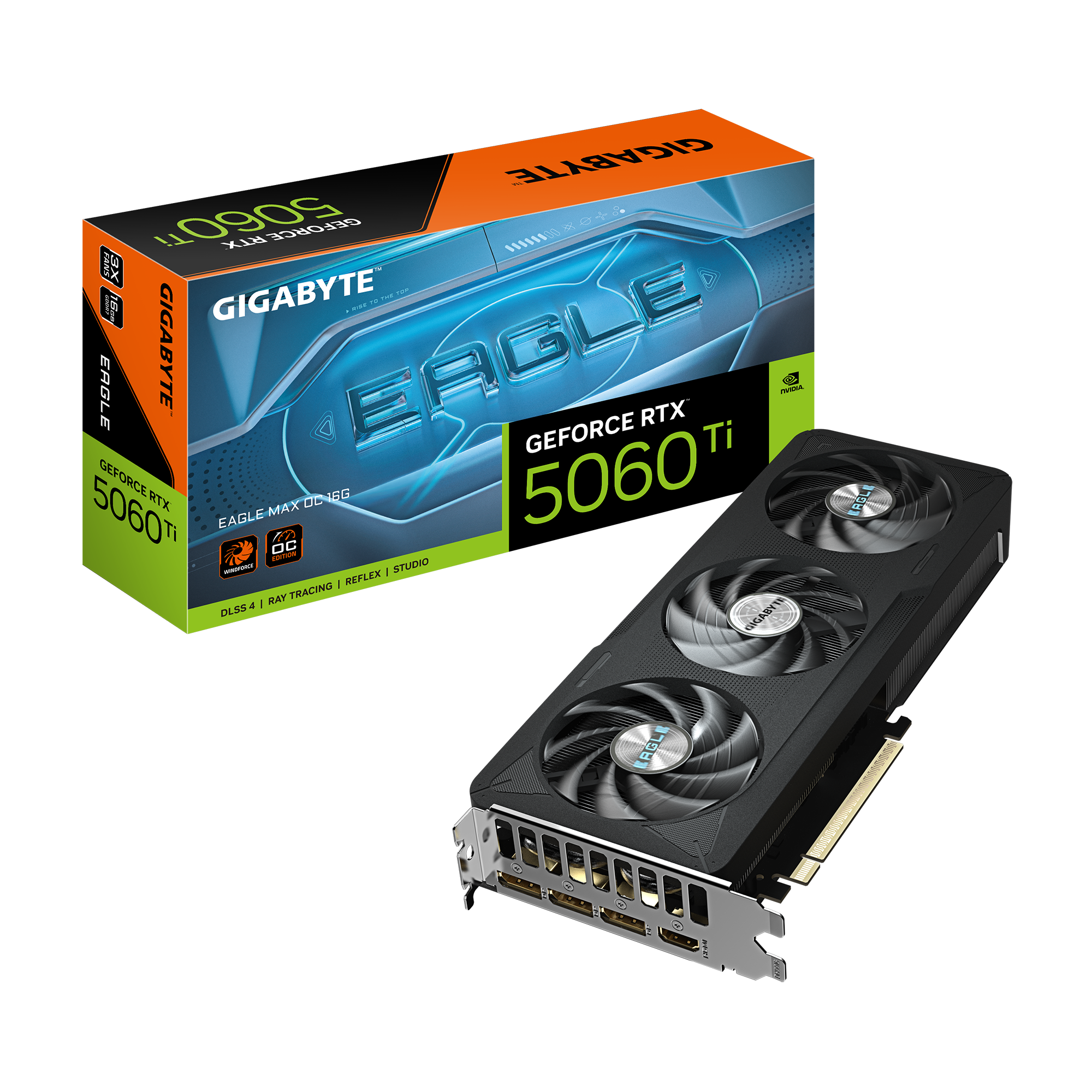 כרטיס מסך GIGABYTE RTX 5060 Ti EAGLE MAX OC 16GB GDDR7